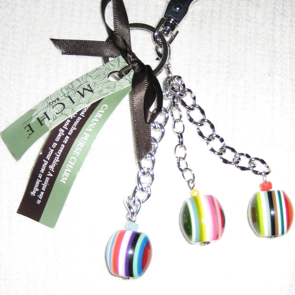 MICHE 'CABANA" PURSE CHARM & KEYCHAIN WITH TAGS